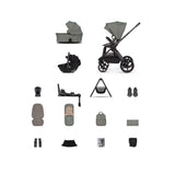 Venicci Upline 3 Ultimate Travel System with Accessories, Tiago Car Seat & ISOFIX Base - Aloe