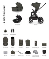 Hunter x Venicci Special Edition Upline 3 Travel System - Comfort Bundle 3 in 1 | Dark Olive