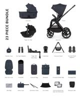 Hunter x Venicci Special Edition Upline 3 Travel System - Ultimate Bundle 4 in 1 Plus | Navy