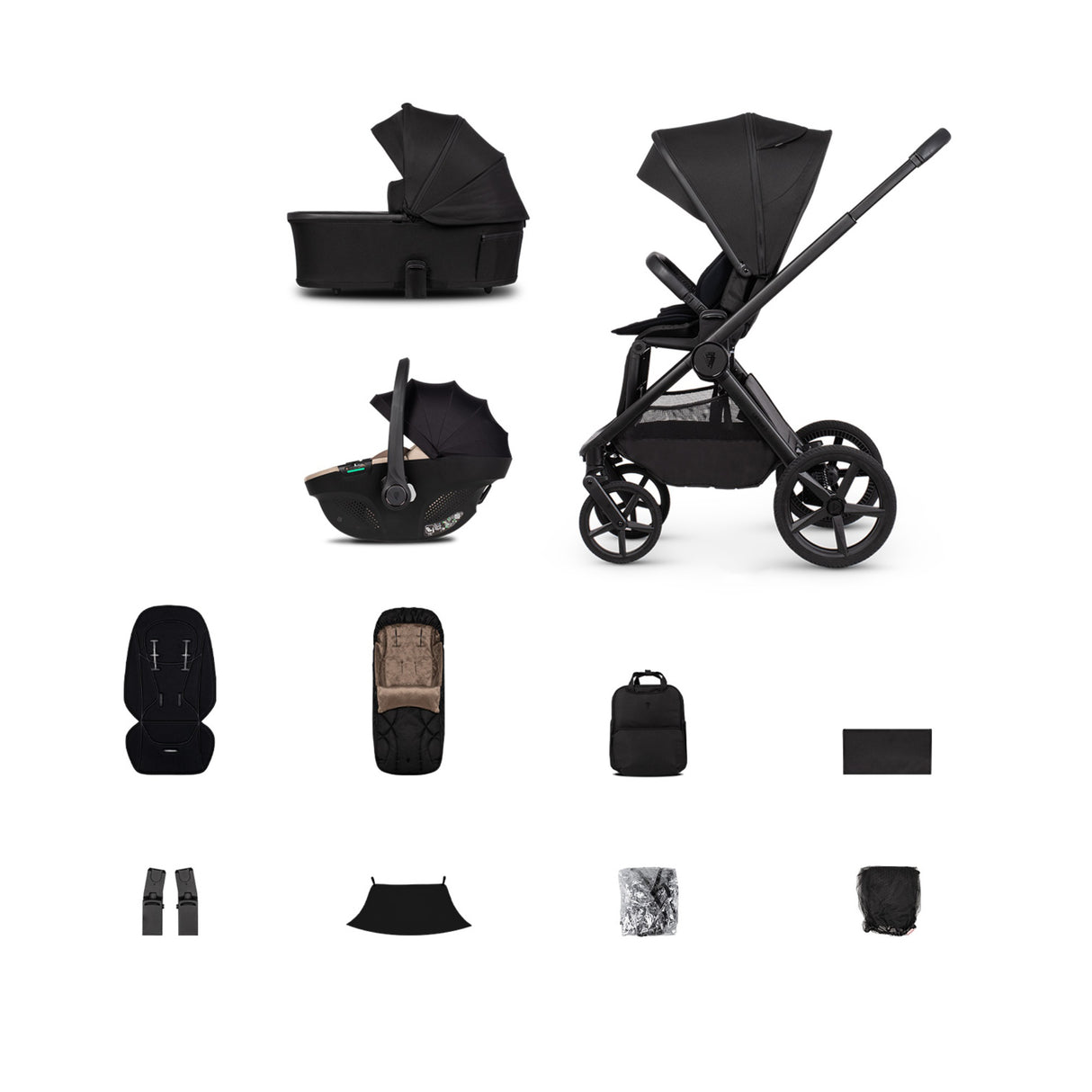 Venicci Upline 3 Travel System with Tiago Car Seat - Onyx