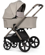 Venicci Upline 3 Travel System with Cybex Cloud T Sepia Black Car Seat & Base T ISOFIX Base - Pebble