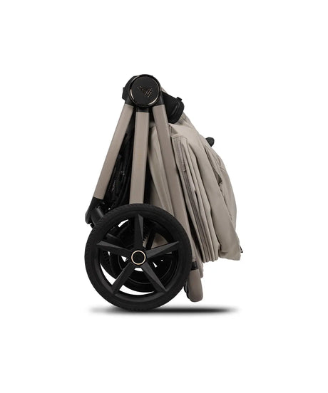 Venicci Upline 3 Travel System with Cybex Cloud T Sepia Black Car Seat & Base T ISOFIX Base - Pebble