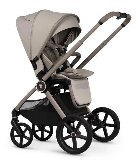 Venicci Upline 3 Travel System with Cybex Cloud T Sepia Black Car Seat & Base T ISOFIX Base - Pebble