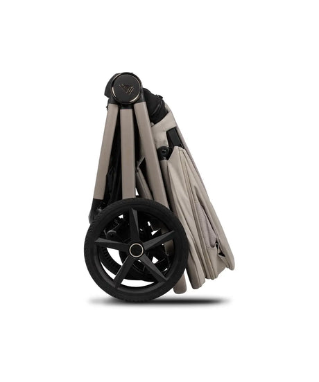 Venicci Upline 3 Travel System with Cybex Cloud T Sepia Black Car Seat & Base T ISOFIX Base - Pebble