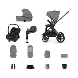 Venicci Upline 3 Travel System with Maxi Cosi Pebble Slide Pro Car Seat & Isofix Base - Aloe
