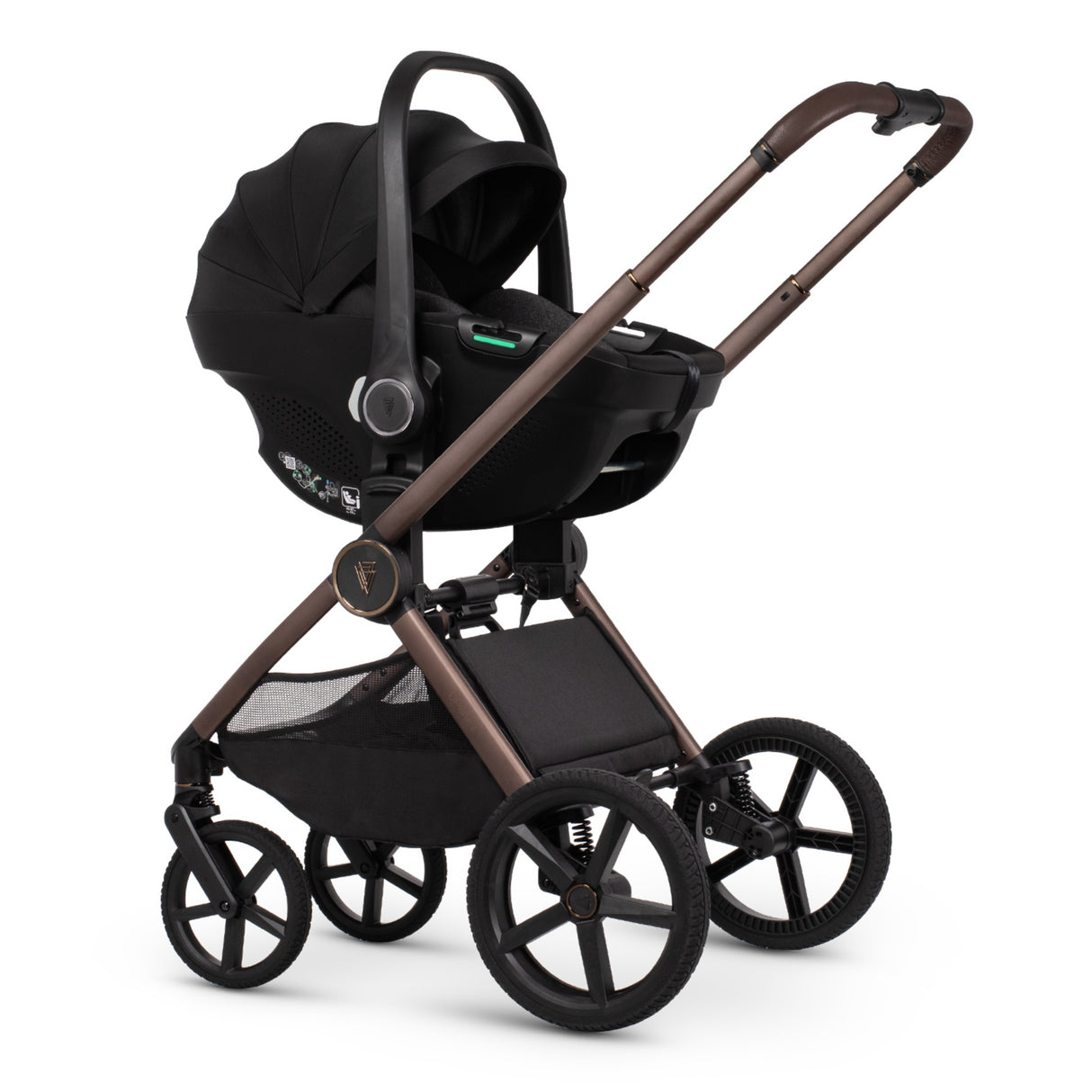 Venicci Upline 3 Travel System with Tiago Car Seat and ISOFIX Base - Sand