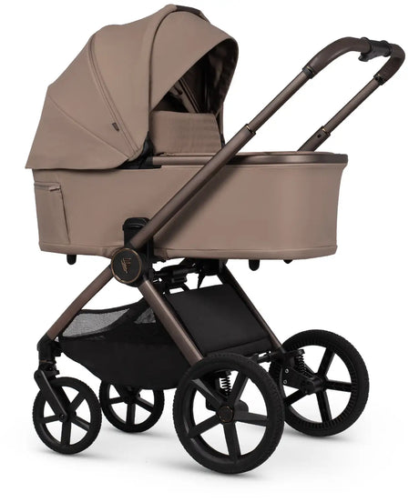 Venicci Upline 3 Travel System with Cybex Cloud T Sepia Black Car Seat & Base T ISOFIX Base - Sand