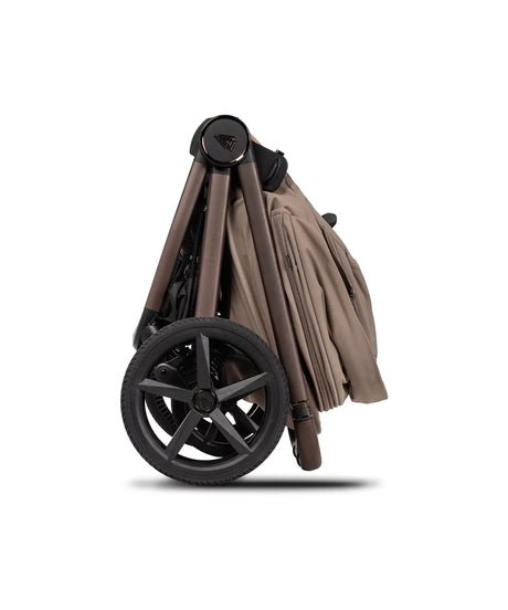 Venicci Upline 3 Travel System with Cybex Cloud T Sepia Black Car Seat & Base T ISOFIX Base - Sand