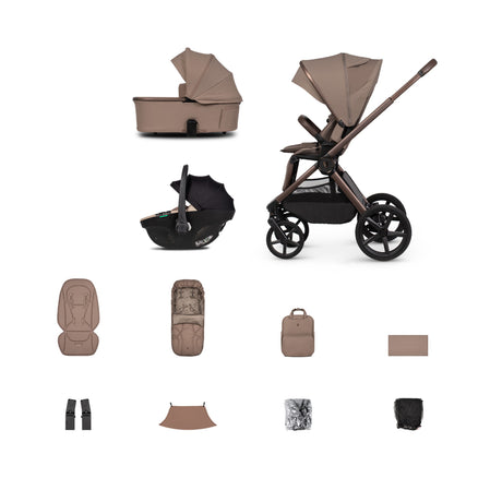 Venicci Upline 3 Travel System with Tiago Car Seat - Sand