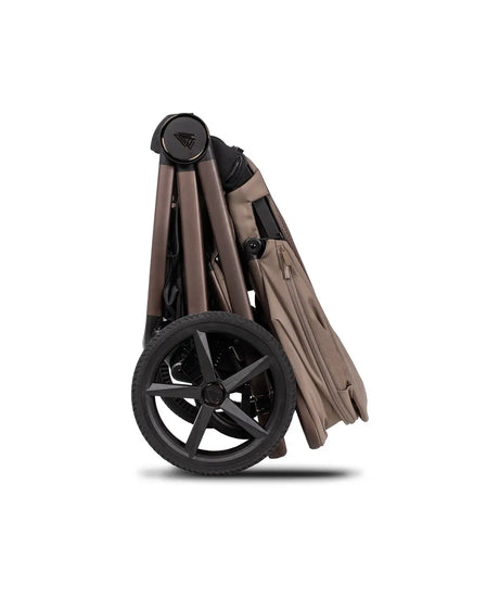 Venicci Upline 3 Travel System with Cybex Cloud T Sepia Black Car Seat & Base T ISOFIX Base - Sand