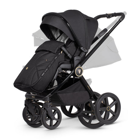 Venicci Upline 2 Travel System with Accessories and Tiago Car Seat - All Black