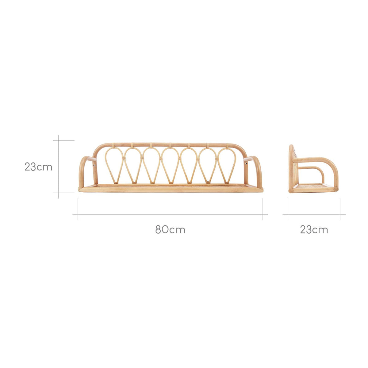 CuddleCo Aria Shelf Large - Rattan