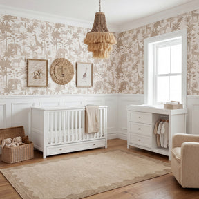 Bebe & Beyond Cot Bed & Dresser 2 Piece Nursery Furniture Set - White 1