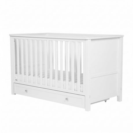 Bebe & Beyond Cot Bed & Dresser 2 Piece Nursery Furniture Set - White 10