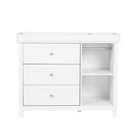 Bebe & Beyond Cot Bed & Dresser 2 Piece Nursery Furniture Set - White 23