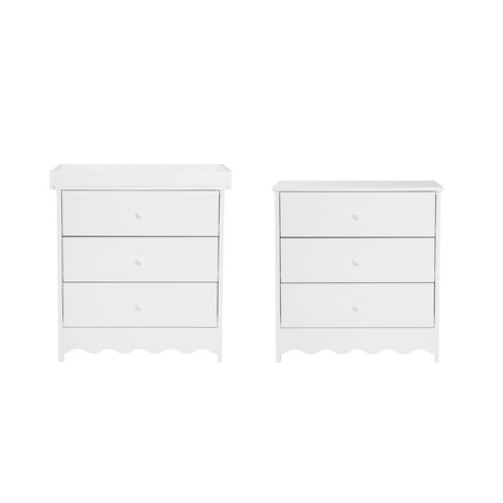 Bebe & Beyond Cot Bed & Dresser Two Piece Room Set - White 7
