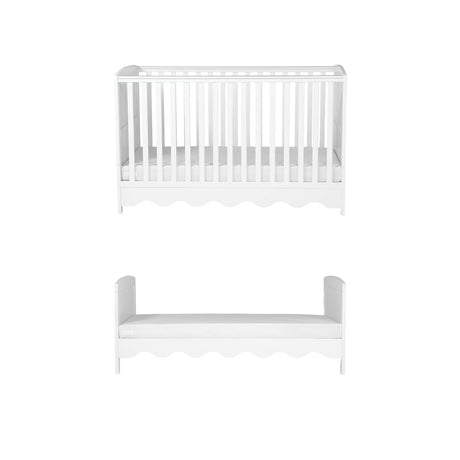 Bebe & Beyond Cot Bed, Dresser & Wardrobe Three Piece Room Set – White 7