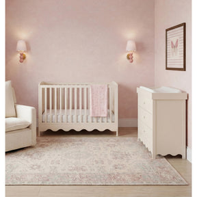 Bebe & Beyond Dancer Cot Bed & Dresser 2 Piece Nursery Furniture Set - Cashmere 1