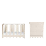 Bebe & Beyond Dancer Cot Bed & Dresser 2 Piece Nursery Furniture Set - Cashmere 4