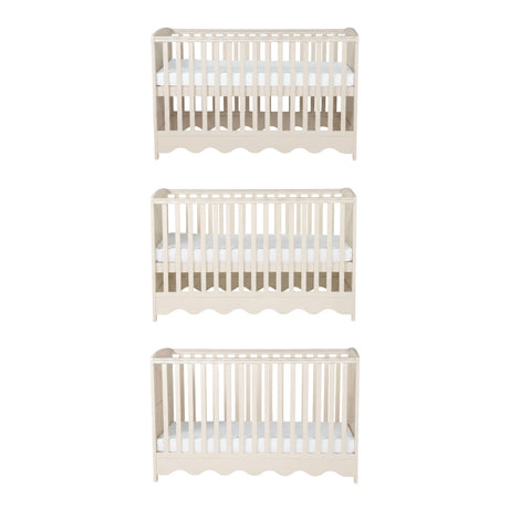 Bebe & Beyond Dancer Cot Bed, Dresser & Wardrobe 3 Piece Nursery Furniture Set - Cashmere 6