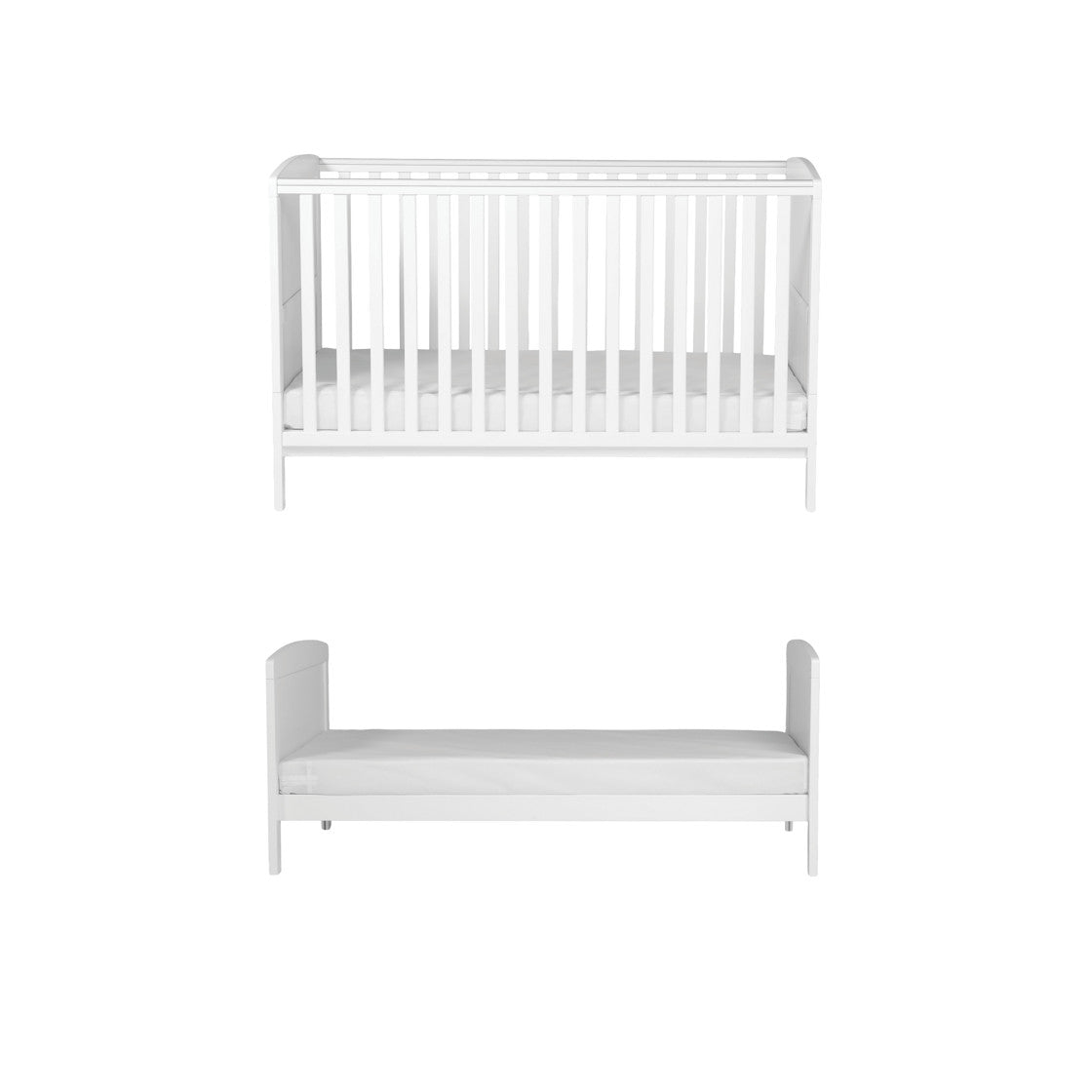 Bebe & Beyond Dreamer Cot Bed & Changer Two Piece Nursery Furniture Set - White 6