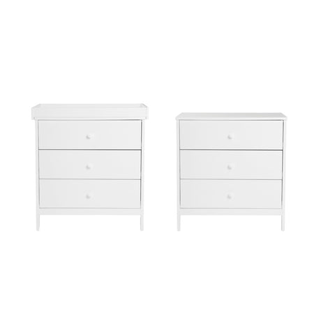 Bebe & Beyond Dreamer Cot Bed, Wardrobe & Changer Three Piece Nursery Furniture Set - White 8