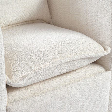Bebe & Beyond Nestler 360 Reclining Nursing Chair - Off White Boucle 12