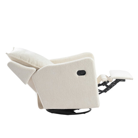 Bebe & Beyond Nestler 360 Reclining Nursing Chair - Off White Boucle 3