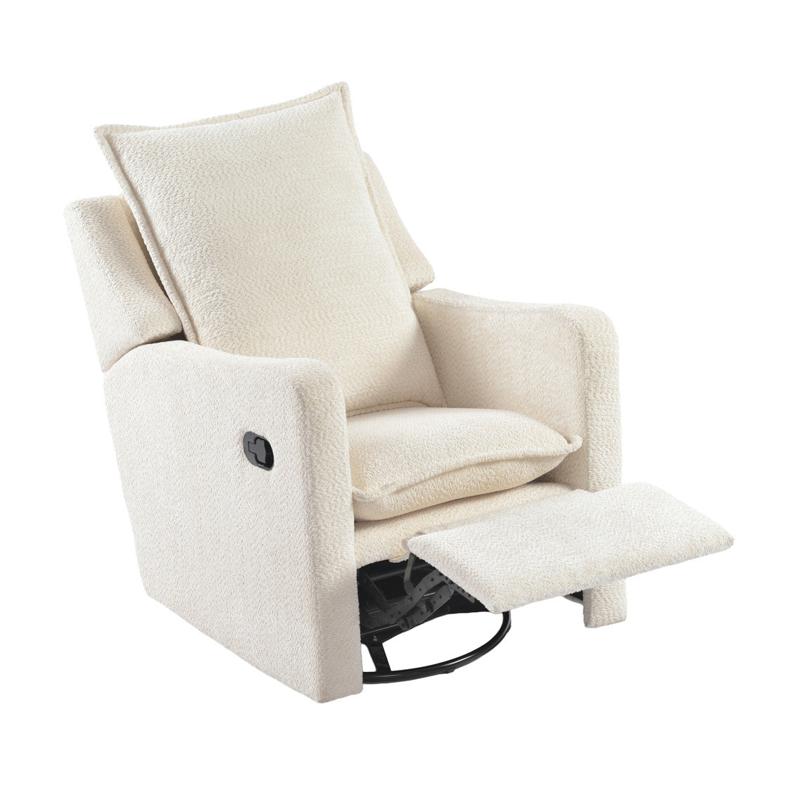 Bebe & Beyond Nestler 360 Reclining Nursing Chair - Off White Boucle 8