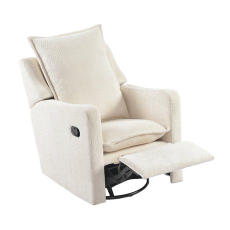 Bebe & Beyond Nestler 360 Reclining Nursing Chair - Off White Boucle 8