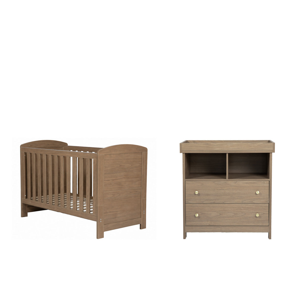 Bebe & Beyond Seeker Cot Bed & Changing Unit 2 Piece Nursery Furniture Set - Drift 3