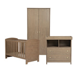 Bebe & Beyond Seeker Cot Bed, Changing Unit & Wardrobe 3 Piece Nursery Furniture Set - Drift 3