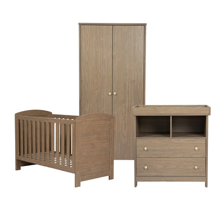 Bebe & Beyond Seeker Cot Bed, Changing Unit & Wardrobe 3 Piece Nursery Furniture Set - Drift 3