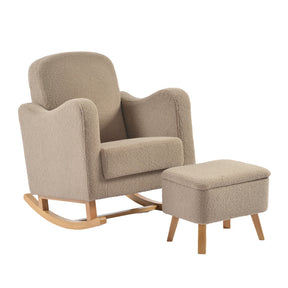 Bebe & Beyond Soother Nursing Chair & Stool - Biscuit Ted 1
