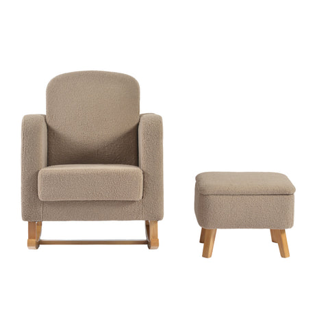 Bebe & Beyond Soother Nursing Chair & Stool - Biscuit Ted 3