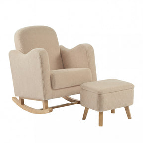 Bebe & Beyond Soother Nursing Chair & Stool - Oat Ted 1