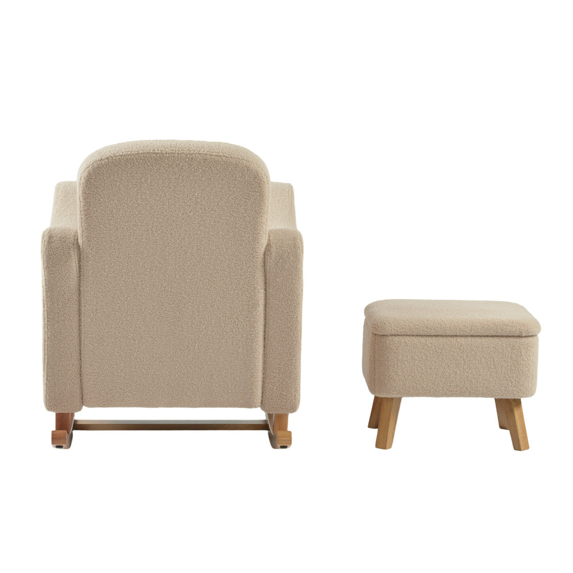 Bebe & Beyond Soother Nursing Chair & Stool - Oat Ted 6