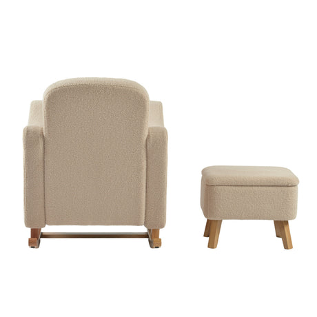 Bebe & Beyond Soother Nursing Chair & Stool - Oat Ted 6