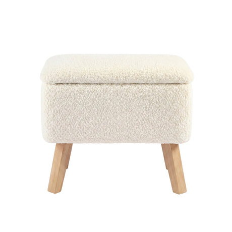 Bebe & Beyond Soother Nursing Chair & Stool - Off White Boucle 7