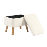 Bebe & Beyond Soother Nursing Chair & Stool - Off White Boucle 9