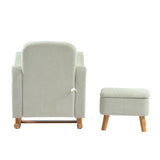 Bebe & Beyond Soother Nursing Chair & Stool - Sage Boucle 5