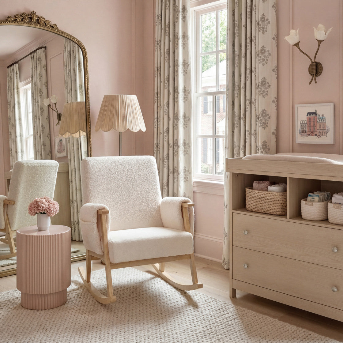 Bebe & Beyond Storyteller Nursing Chair - Off White Ted 2