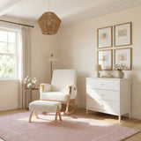 Bebe & Beyond Storyteller Nursing Chair & Stool - Off White 2