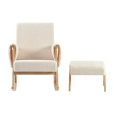 Bebe & Beyond Storyteller Nursing Chair & Stool - Off White 3