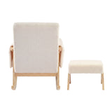 Bebe & Beyond Storyteller Nursing Chair & Stool - Off White 5