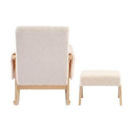 Bebe & Beyond Storyteller Nursing Chair & Stool - Off White 5