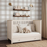 Bebe & Beyond Wandered Cot Bed & Dresser 2 Piece Nursery Furniture Set - Cashmere & Oak 2