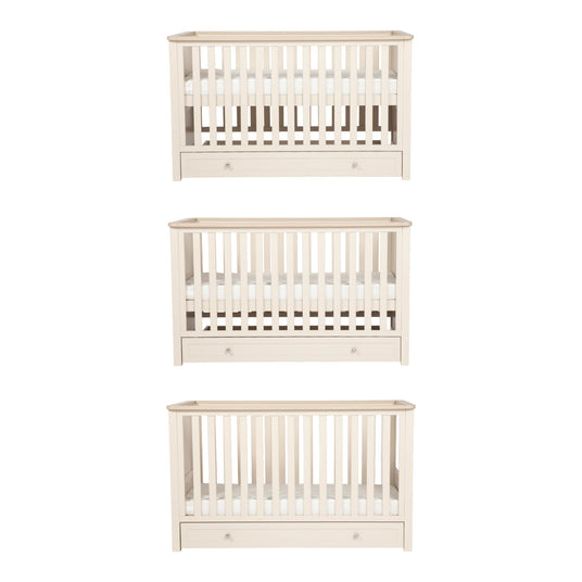 Bebe & Beyond Wanderer Cot Bed - Cashmere & Oak 7