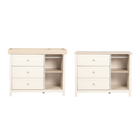 Bebe & Beyond Wanderer Cot Bed, Wardrobe & Dresser 3 Piece Nursery Furniture Set - Cashmere & Oak 10