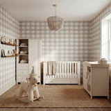 Bebe & Beyond Wanderer Cot Bed, Wardrobe & Dresser 3 Piece Nursery Furniture Set - Cashmere & Oak 2
